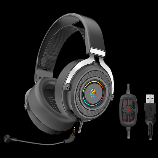 Bloody G535 Virtual 7.1 Gaming Headset Black+Silver. Surround Sound Headphones Price in Pakistan.