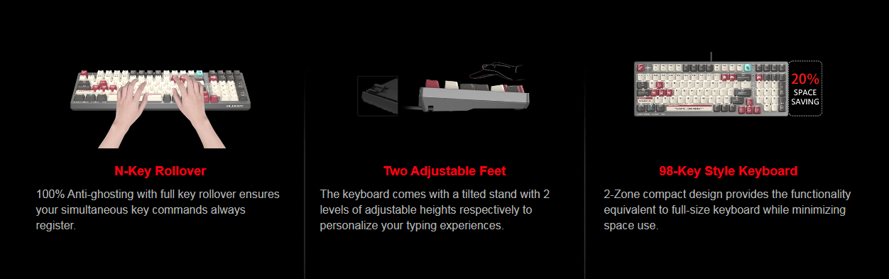 A4tech Bloody S98 BLMS RGB Mechanical Gaming Keyboard Pixels Red with BLMS Red Plus Switch Hot-Swappable 15 15 2b40ce0a 4e4f 4fac 8308 099ec5c2a2b0