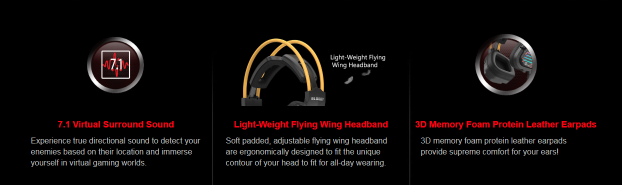 Bloody G565 Virtual 7.1 Surround Sound RGB Gaming Headset Xcessorieshub