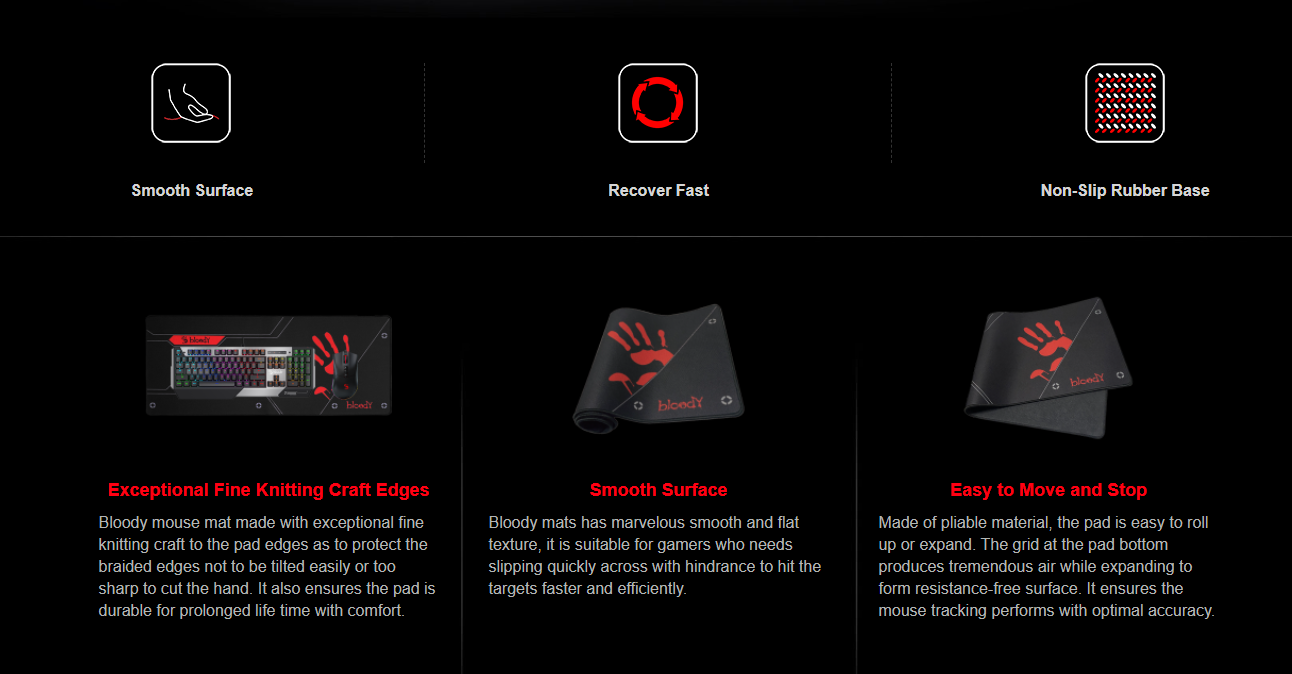 Bloody BP-50L Gaming Mouse Pad Xcessorieshub