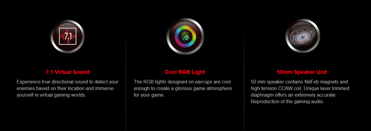 Bloody G535 Virtual 7.1 Surround Sound Gaming Headset Xcessorieshub