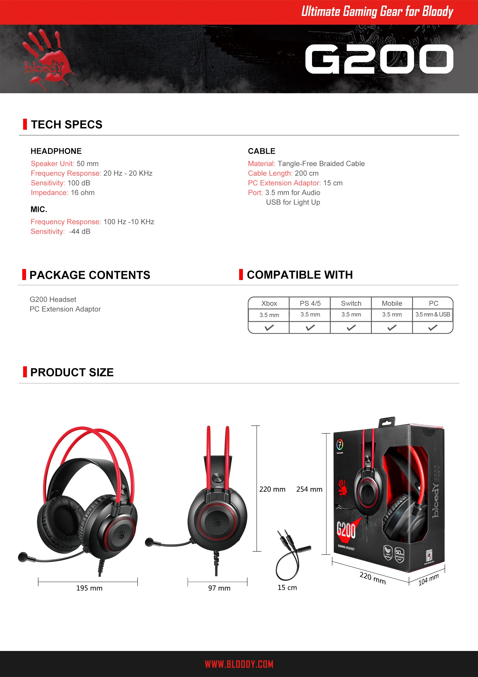Bloody G200S USB Gaming Headset Official Feature Guide - Part 3