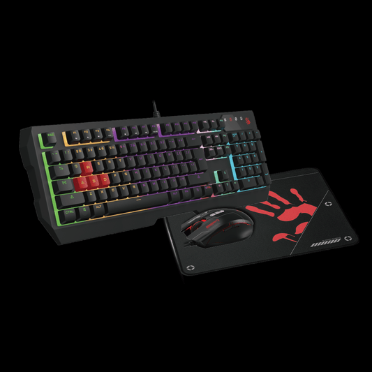 Bloody B1700 Neon Gaming Keyboard, Mouse & Mousepad Combo. RGB Gaming Kit Price in Pakistan.