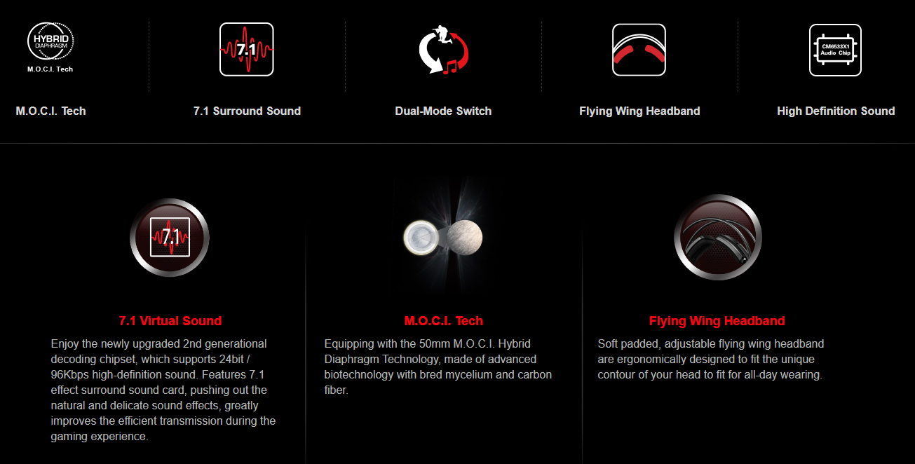 Bloody G575 Pro Dual Mode 7.1 RGB Gaming Headset Xcessorieshub