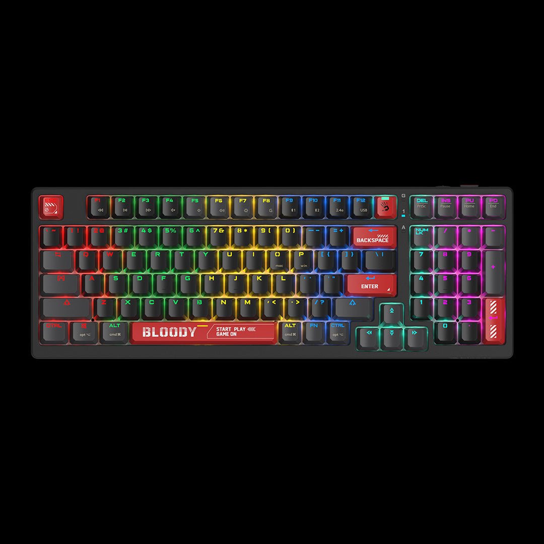 Bloody WS98 Bluetooth Wireless Mechanical RGB Gaming Keyboard. Rechargeable Keyboard Price in Pakistan.