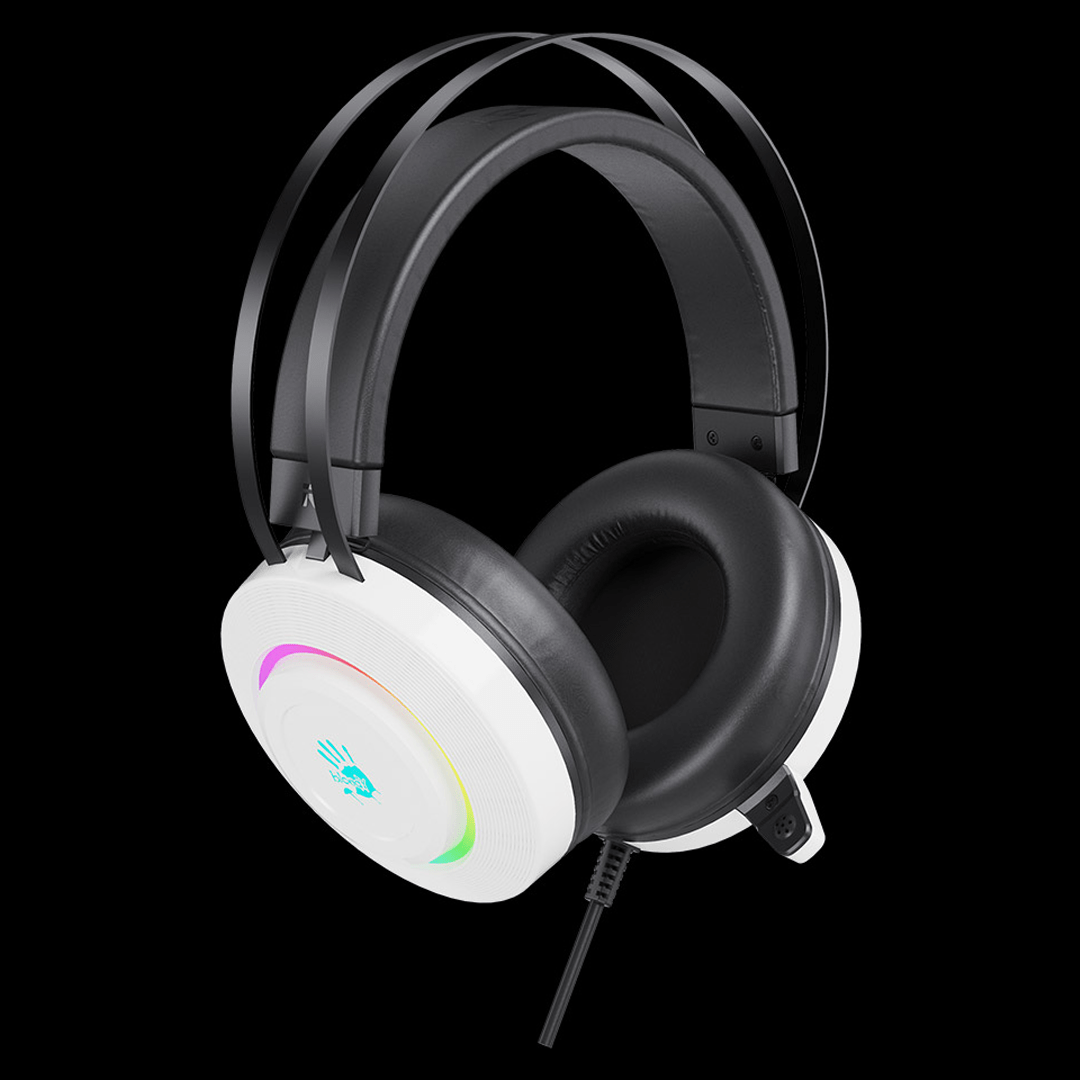 Bloody G521 Virtual 7.1 RGB Gaming Headset White. Surround Sound Headphones Price in Pakistan