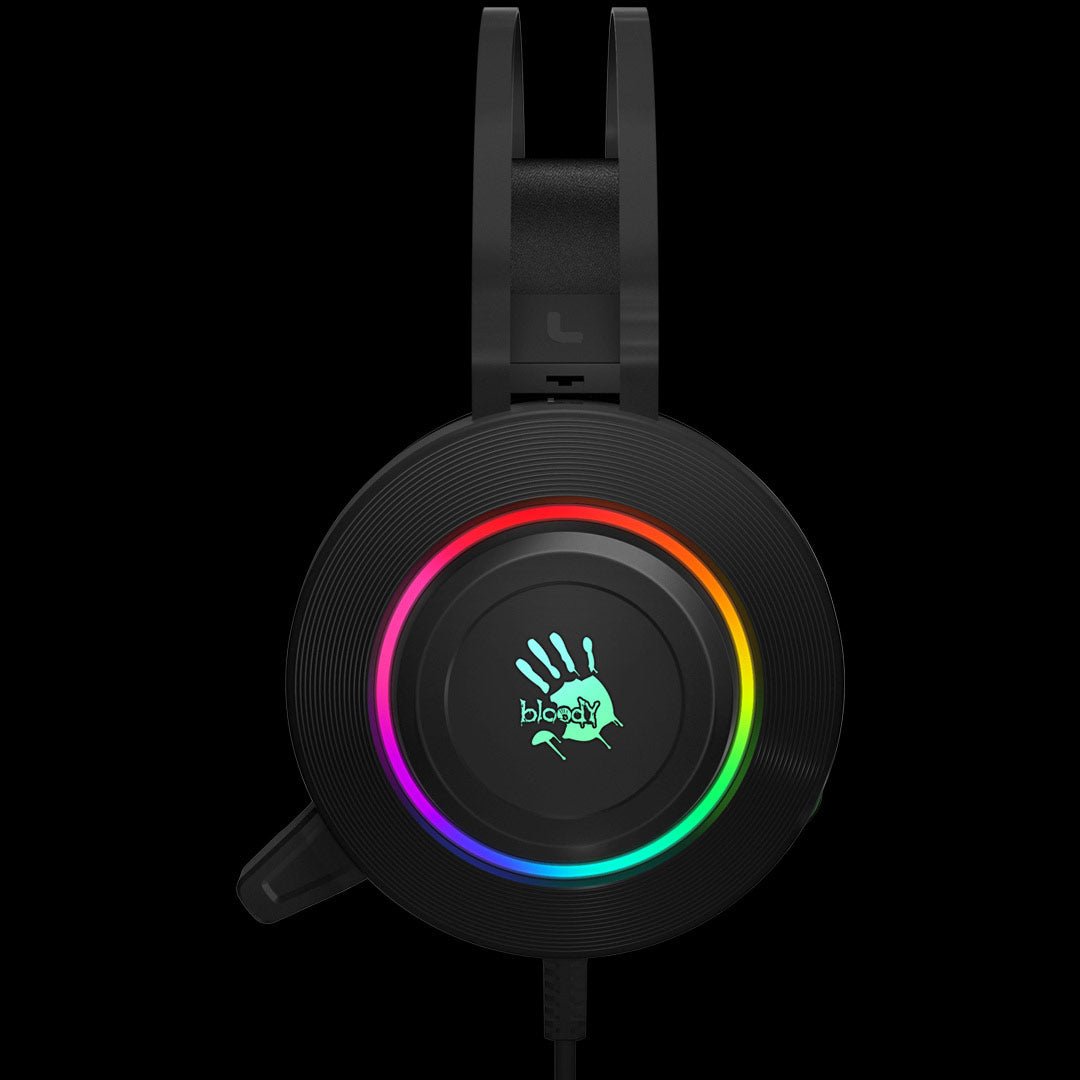 Bloody G521 Virtual 7.1 RGB Gaming Headset Black. Surround Sound Headphones Price in Pakistan.