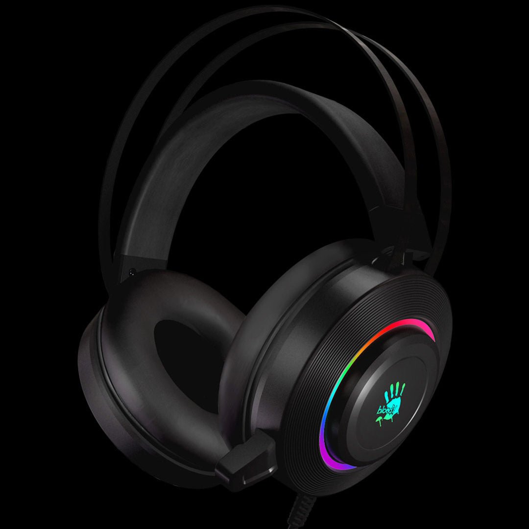 Bloody G521 Virtual 7.1 RGB Gaming Headset Black. Surround Sound Headphones Price in Pakistan.