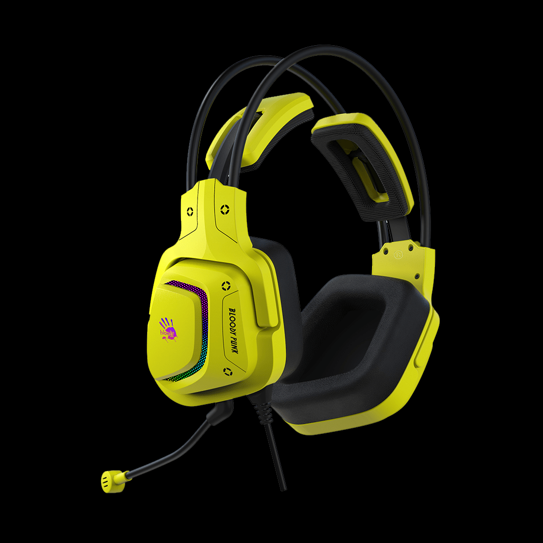 Bloody G575 Virtual 7.1 Gaming Headset Punk Yellow. RGB Stereo Headphones Price in Pakistan.