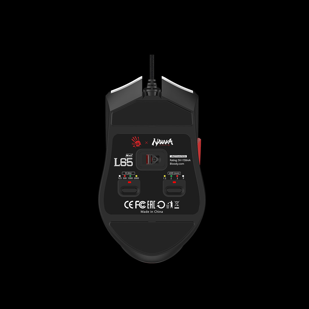 Bloody L65 Max RGB Gaming Mouse Naraka. High-Precision Wired RGB Mouse Price in Pakistan.