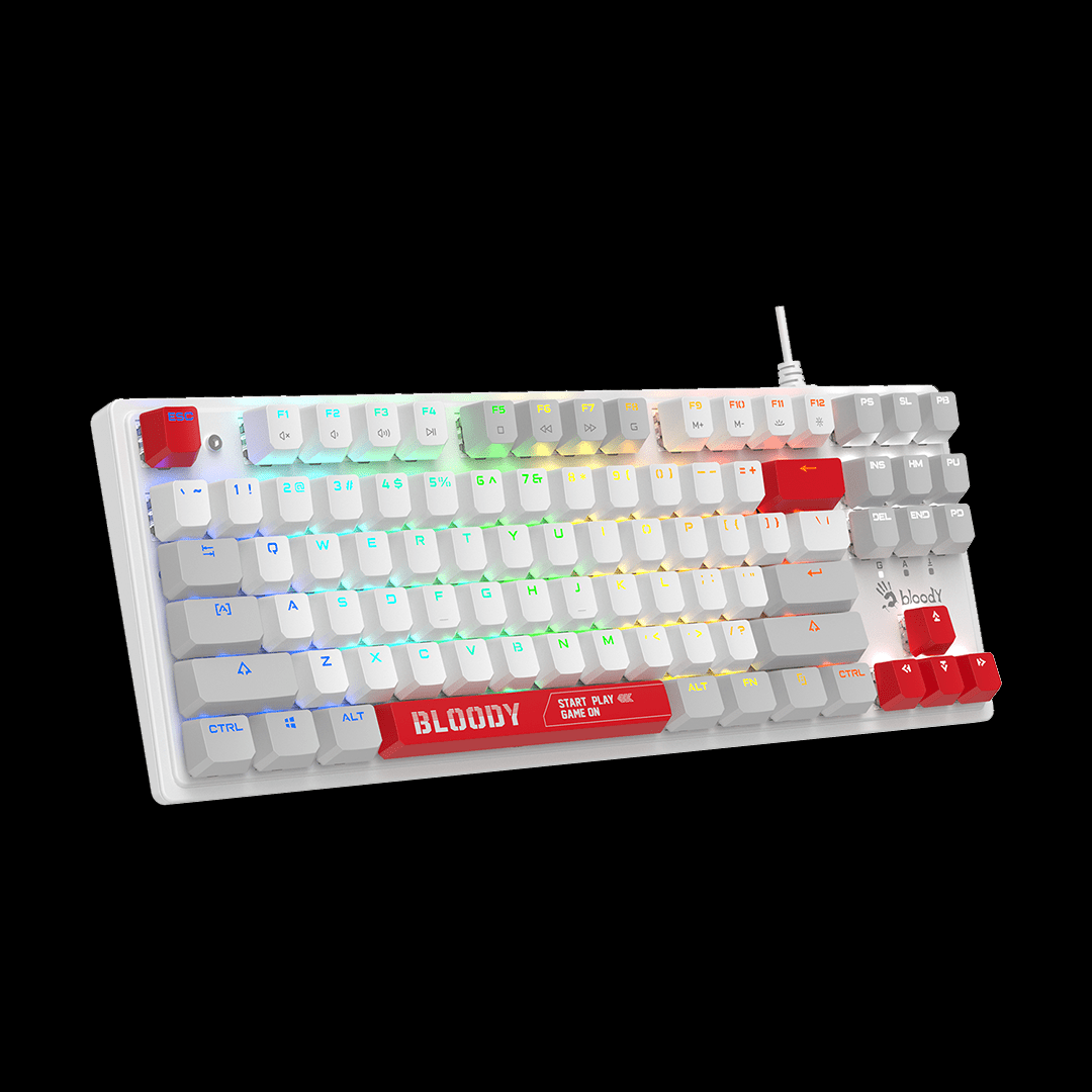 Bloody S310N BLMS TKL RGB Mechanical Keyboard Energy White. Hot-Swappable Tenkeyless Keyboard Price in Pakistan.