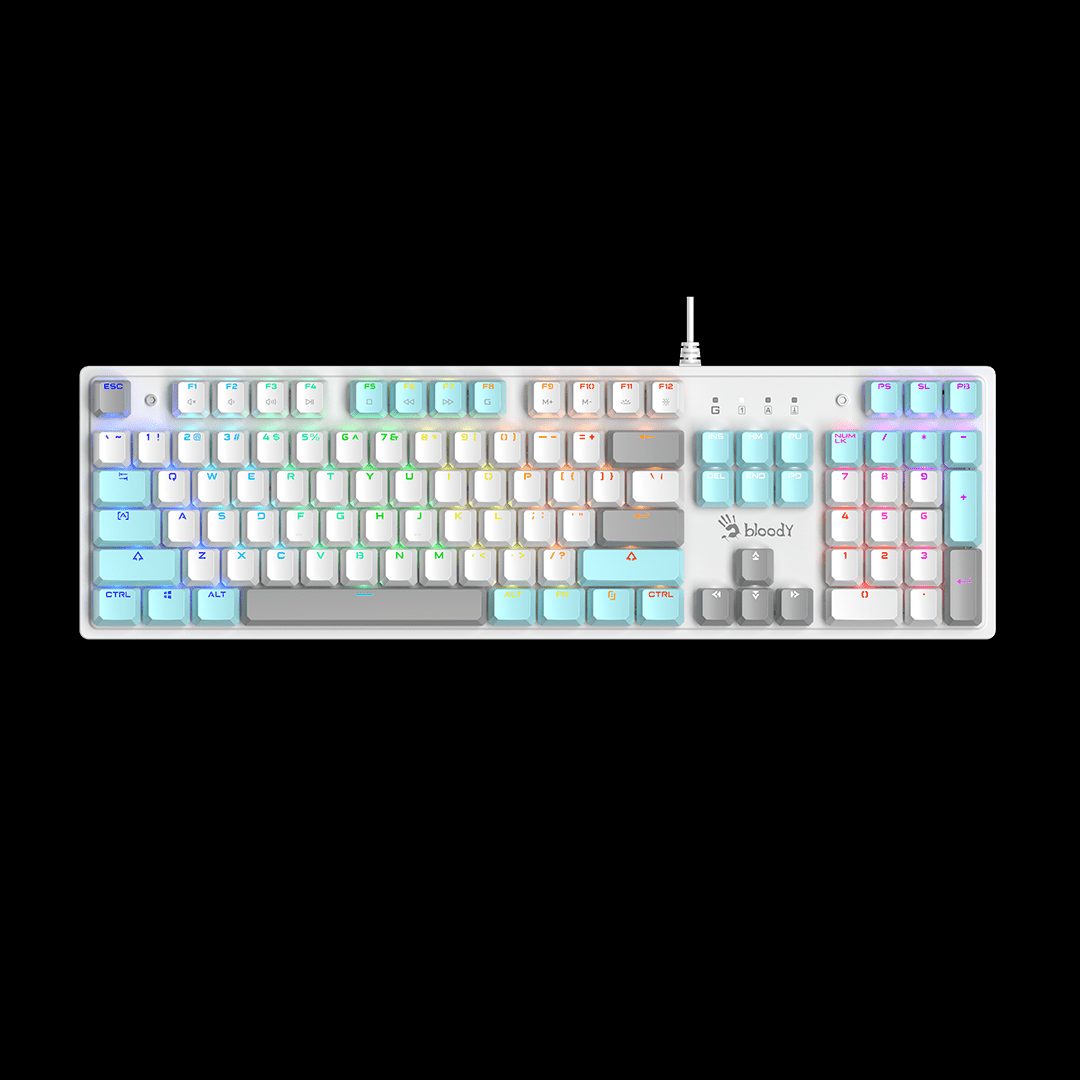 Bloody S520N Mechanical Switch RGB Keyboard Icy White. Hot-Swappable Gaming Mechanical Keyboard Prices in Pakistan