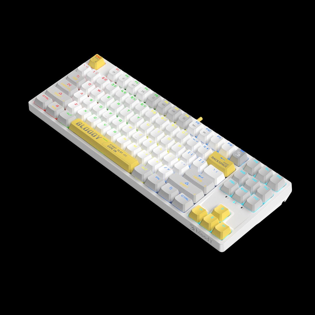 Bloody S87 RGB BLMS Mechanical Gaming Keyboard Energy White. Wired RGB Keyboard Price in Pakistan for Gamers.