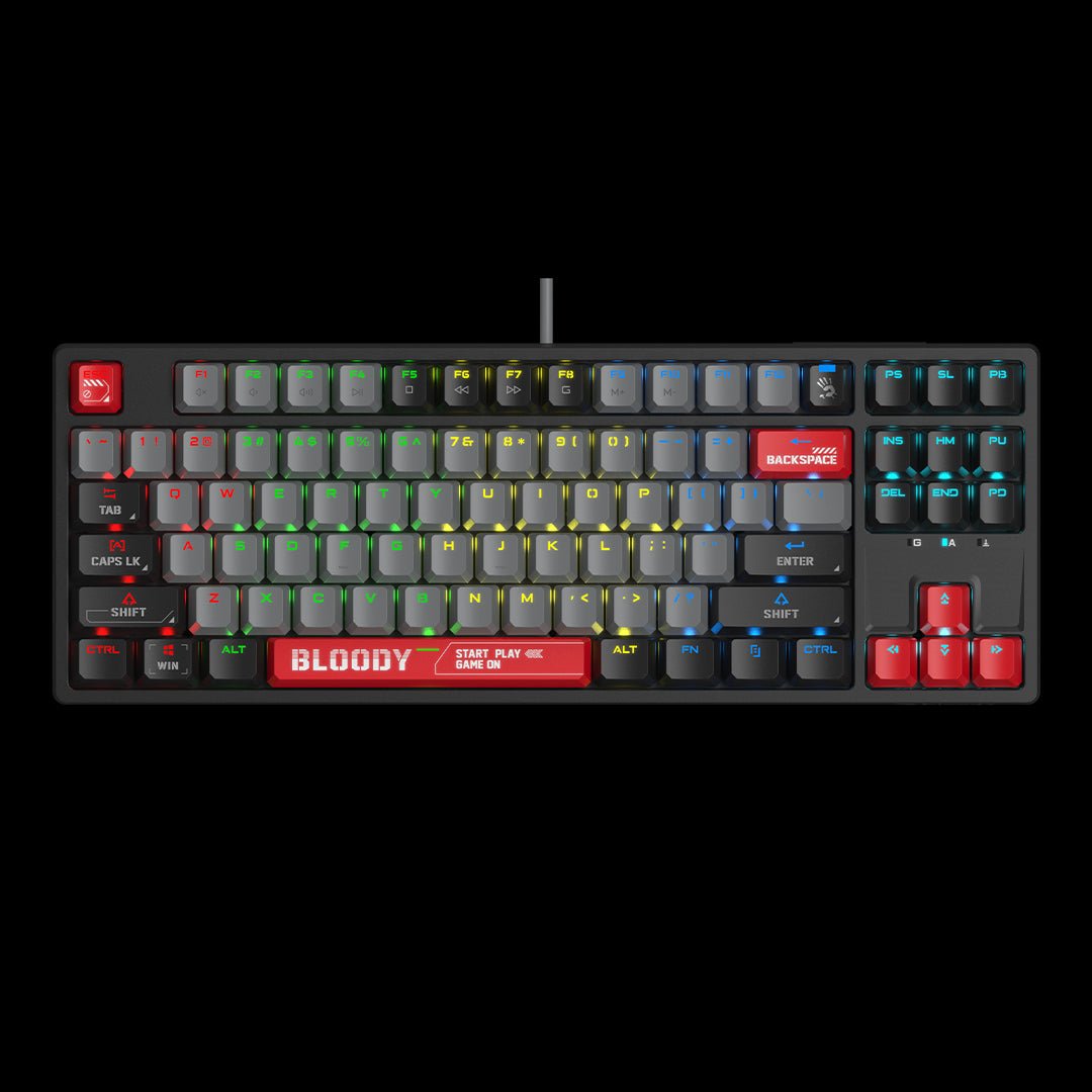 Bloody S87 RGB BLMS Mechanical Gaming Keyboard Energy Red. Wired RGB Keyboard Price in Pakistan for Gamers.