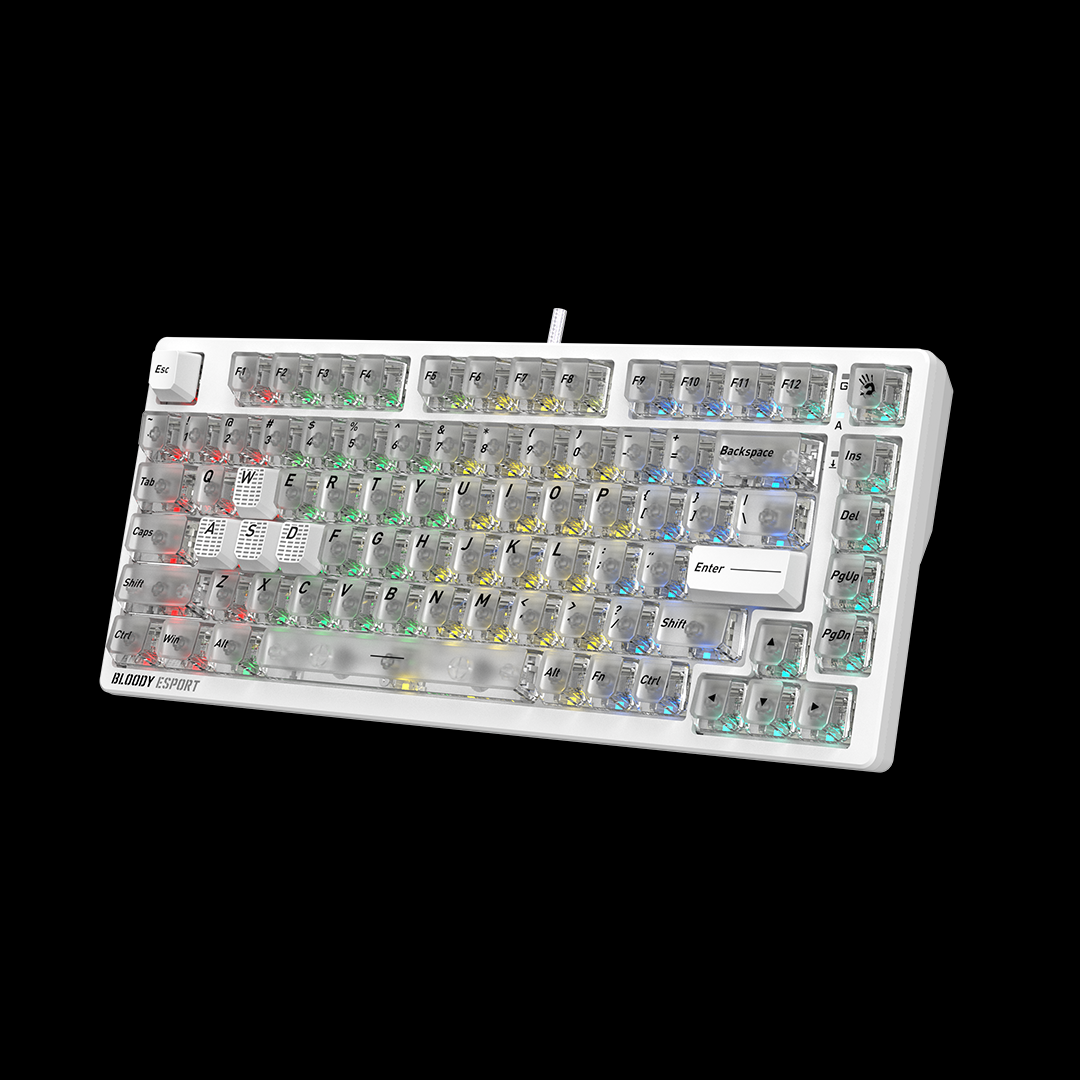 Bloody MS76 Magnetic Switch Gaming Keyboard Crystal White Price in Pakistan