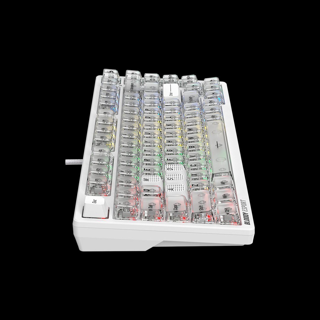 Bloody MS76 Magnetic Switch Gaming Keyboard Crystal White Price in Pakistan