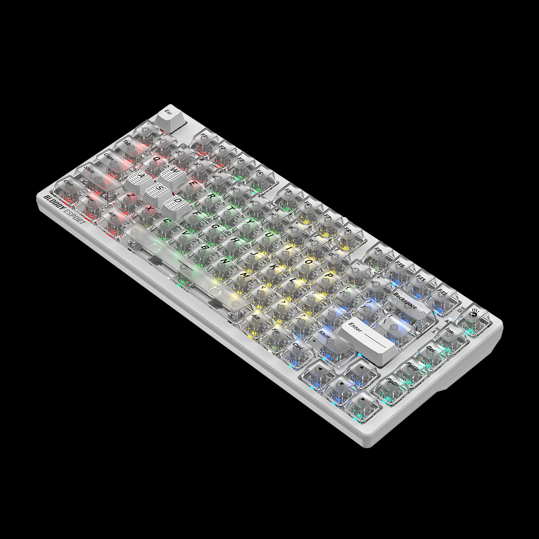 Bloody MS76 Magnetic Switch Gaming Keyboard Crystal White Price in Pakistan