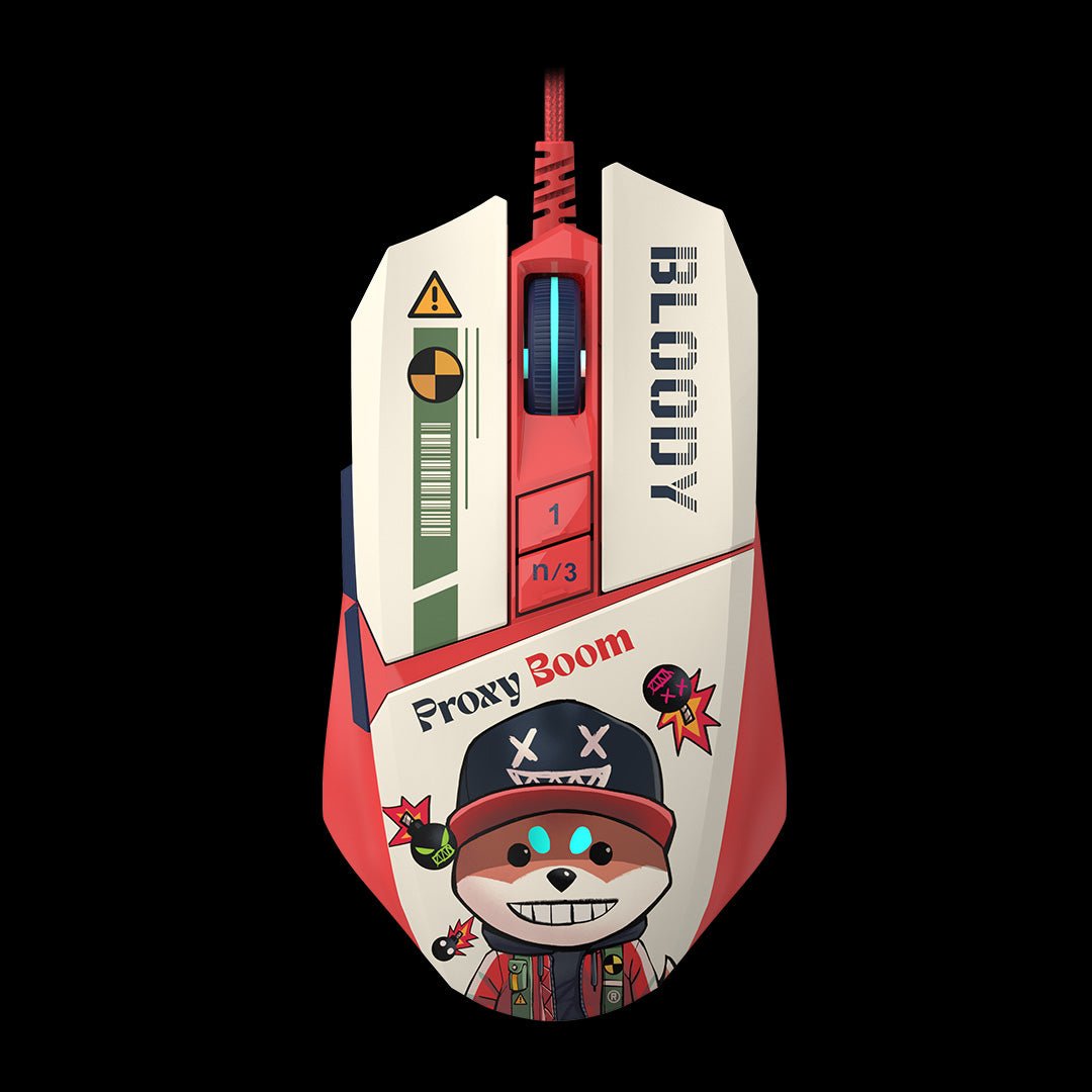 Bloody W63 Max RGB Gaming Mouse Proxy-Boom Color. Lightweight Programmable Gaming Mouse.