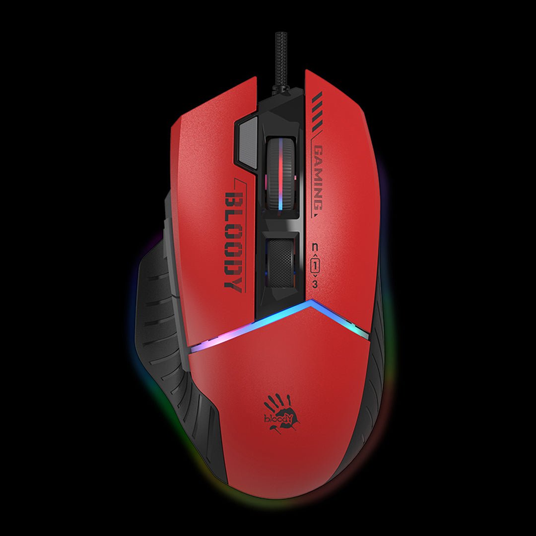 Bloody W95 Max RGB Gaming Mouse Sports Red. High Precision RGB Wired Mouse for Gamers Price in Pakistan.